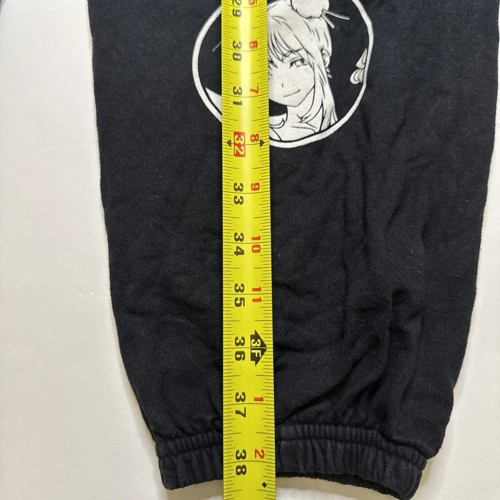 Sweatpants Anime Graphic Black Medium Broken Promises Lust Love Emptiness Regret - Picture 5 of 8